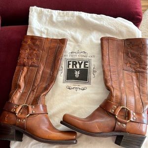 FRYE 150 anniversary harness boots - new - size 6